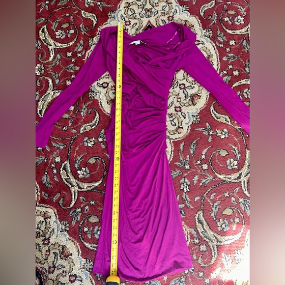 Diane von Furstenberg Lotus Berry Bentley Ruched Wrap-Style Dress - Size… - Picture 7 of 9